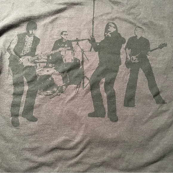 VINTAGE U2 VertigoT-Shirt XL Tour 2005 Gray 2-Sided Cotton American Apparel USA - Picture 2 of 5